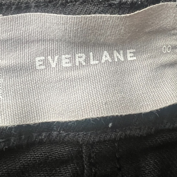 everlane wide leg high waisted sailor pants - black, size 00 - Picture 3 of 5